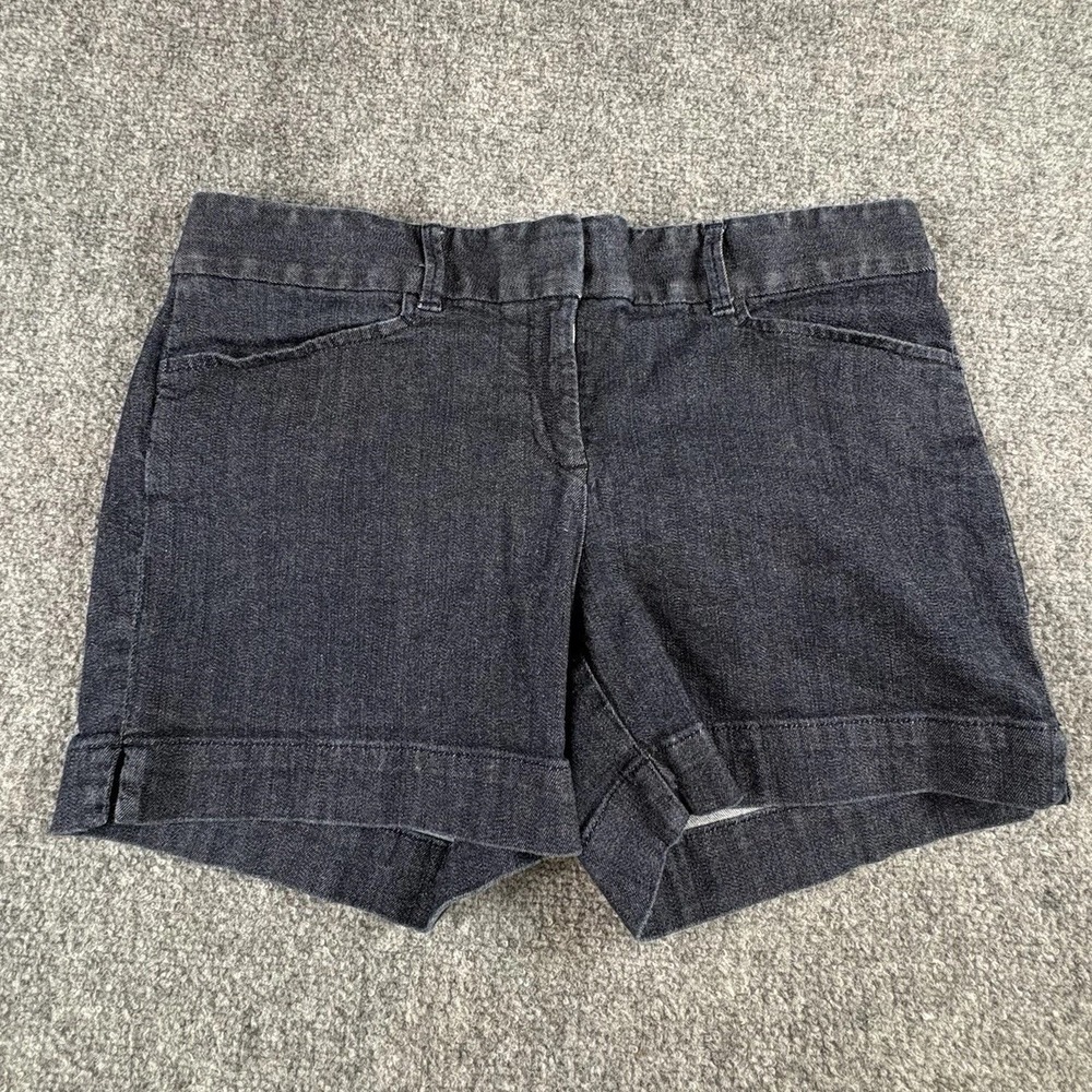 The Limited Denim Shorts Women's 6R Blue Cuffed Tailored Preppy Coastal Resort